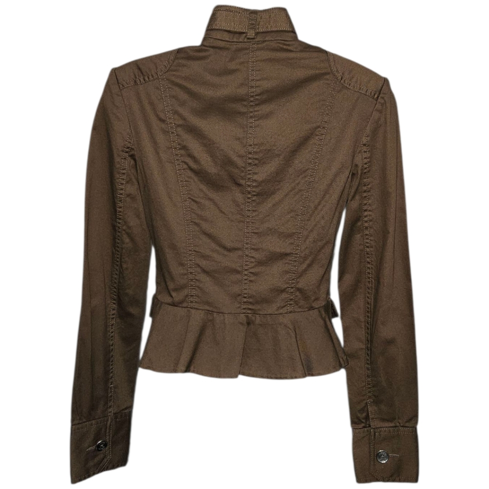 Express Design Studio Buckle Collared Zip/Button … - image 3